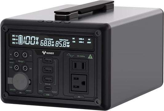 Liniotech Portable Power Station 1000W Solar Generator Lightweight Silent Campin